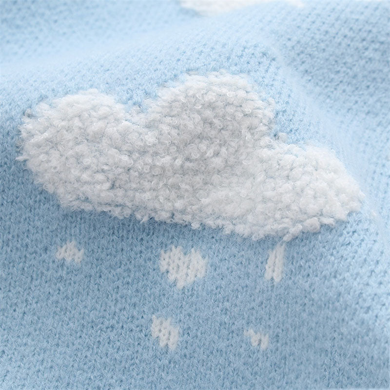 Sweet Blue White Cloud Sweater UB6192