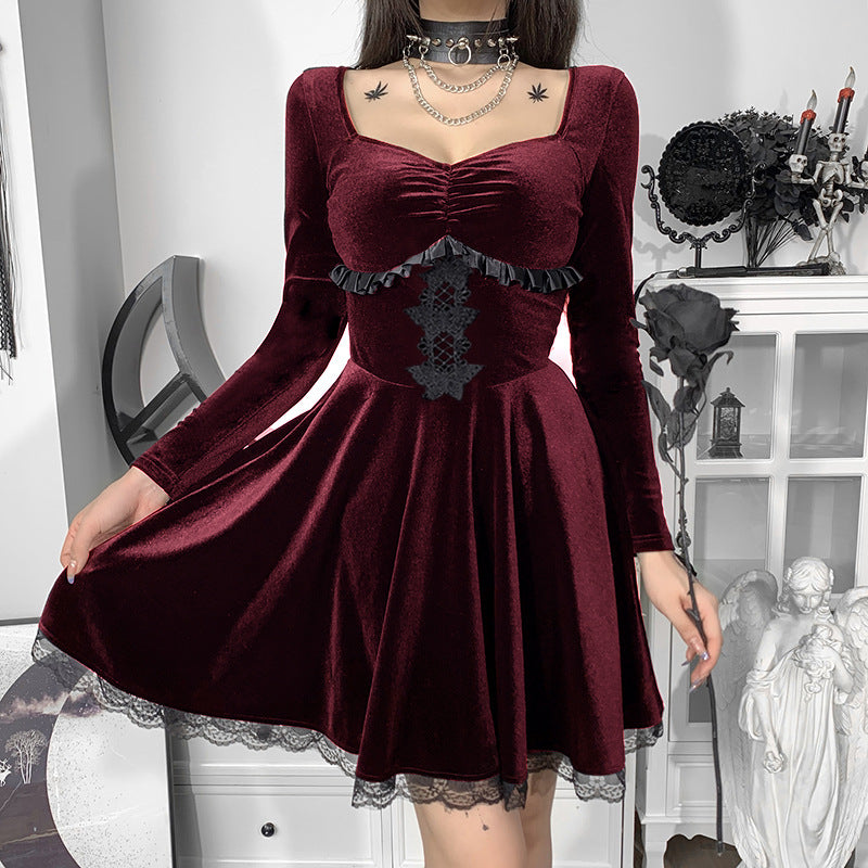 Butterfly Embroidery Long Sleeve Dress UB3470