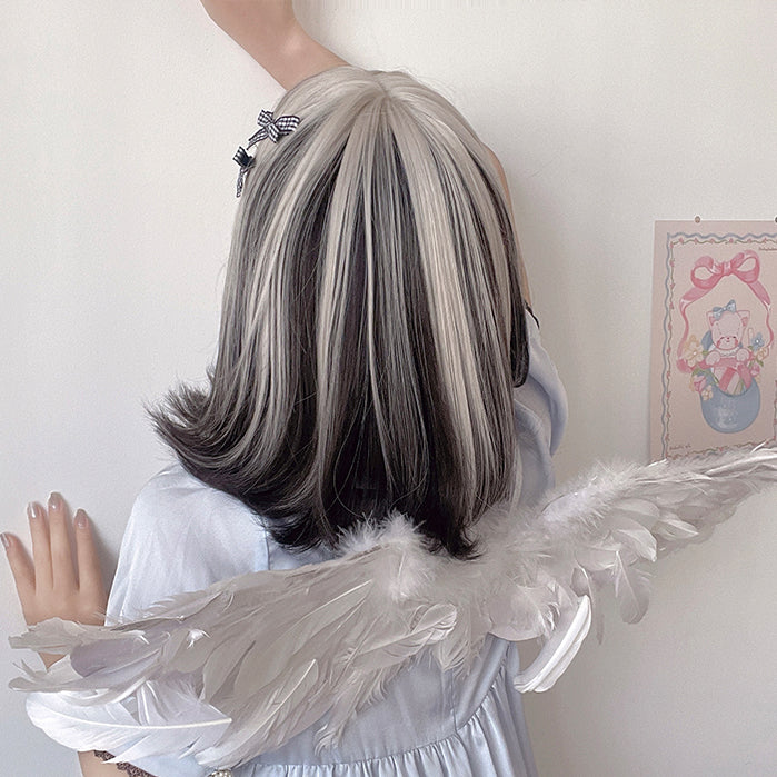 Angel | Black White Mixed Color Short Wig UB6400