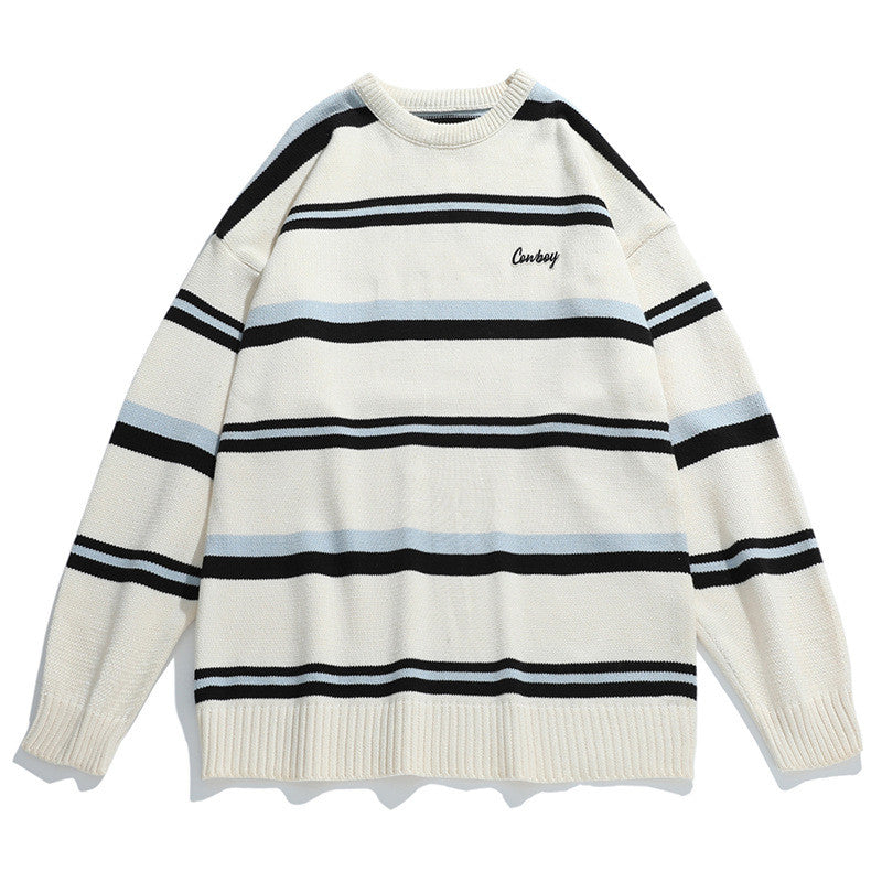 STRIPED EMBROIDERED SWEATER UB3442