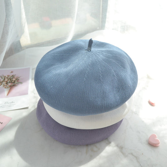 "THIN BREATHABLE KNIT" OCTAGONAL BERET K061413