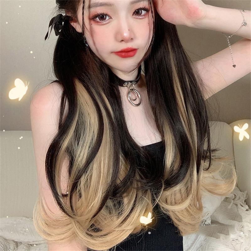 [@0cmspring ] LACE UP HIGHLIGHTING DOUBLE WIG PONYTAIL  UB3325