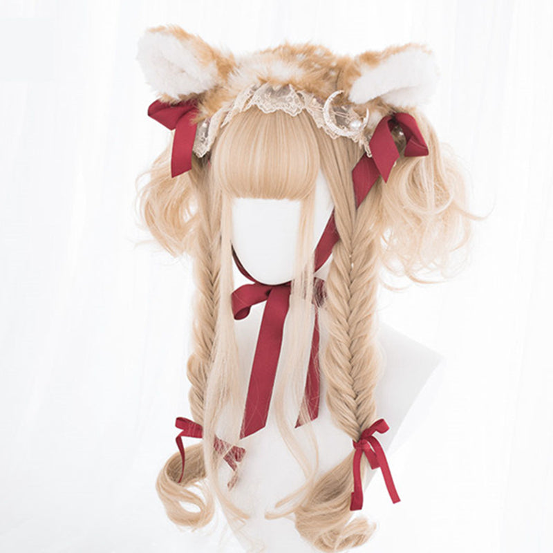 "LONG BLOND CURLY HAIR" WIG H081702