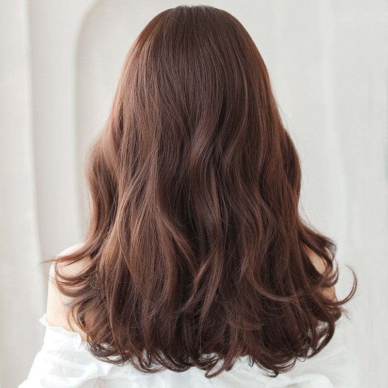 AIR BANGS CHOCOLATE WAVY CURLY LONG WIG UB3339