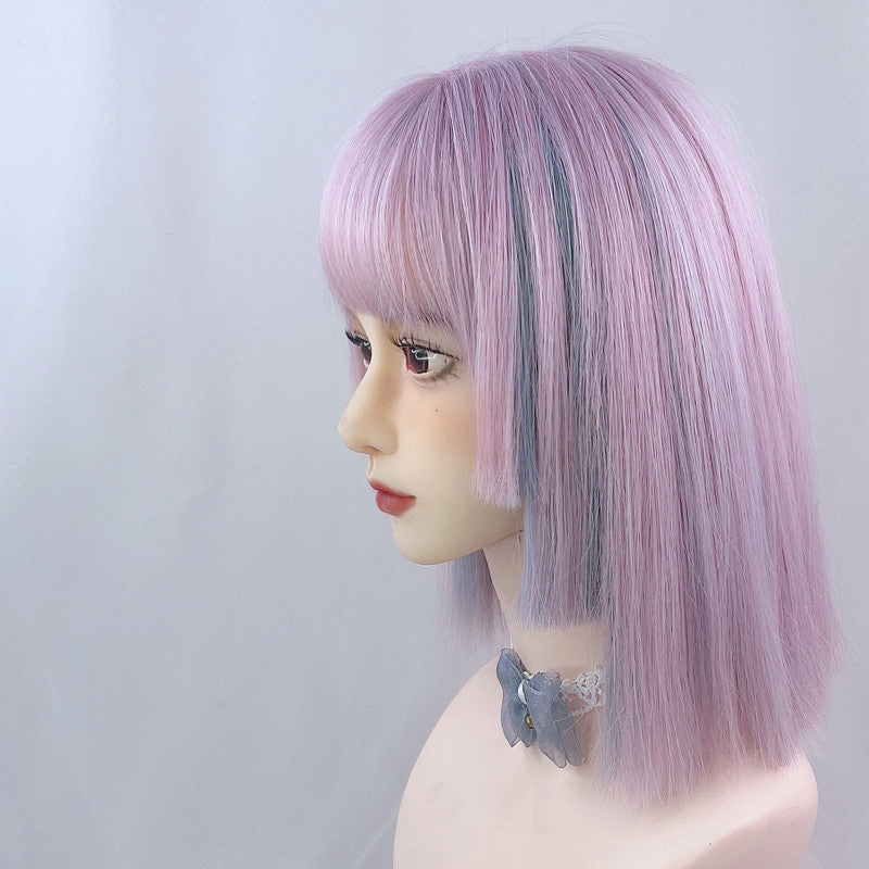 Pink Purple Princess Cut Short Wig ER5863