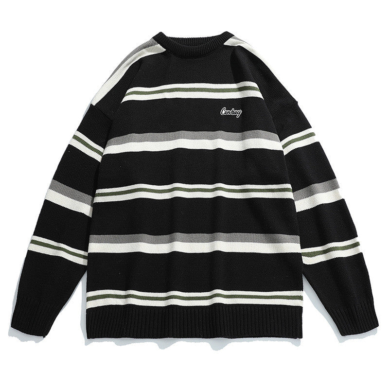 STRIPED EMBROIDERED SWEATER UB3442