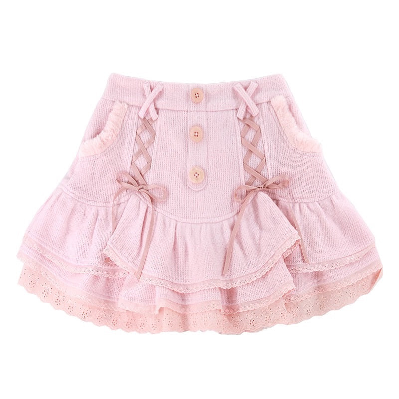Pink High Waist Skirt UB96059