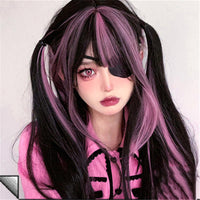 Black Pink Mixed Color Long Straight Wig UB3230