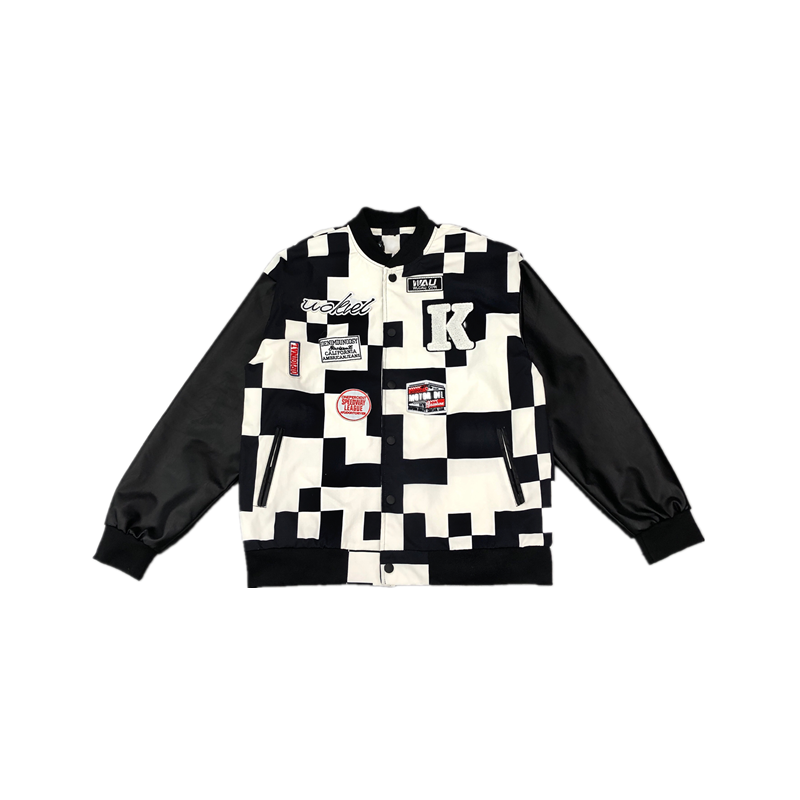 Retro black and white checkerboard jacket UB3449