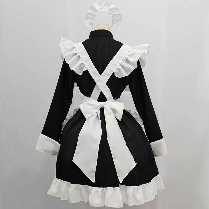 Maid Long Sleeve Black And White Anime Dress UB6217