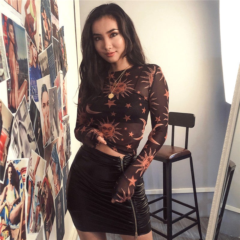 [@lou.von.bright ] “SUN MESH” SHIRT W022205