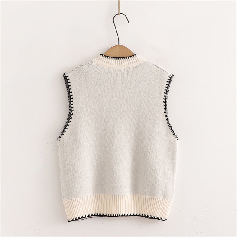 Cute Bear Jacquard Vest UB6189