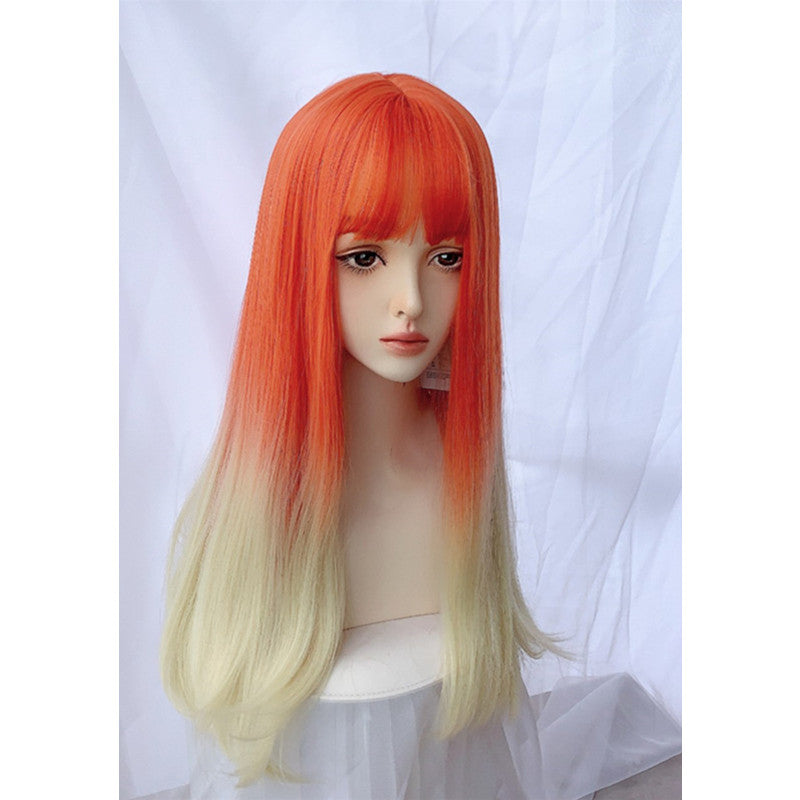 [ @beautyfromthorns  ] " GRADIENT RED LONG STRAIGHT HAIR " WIG H082014