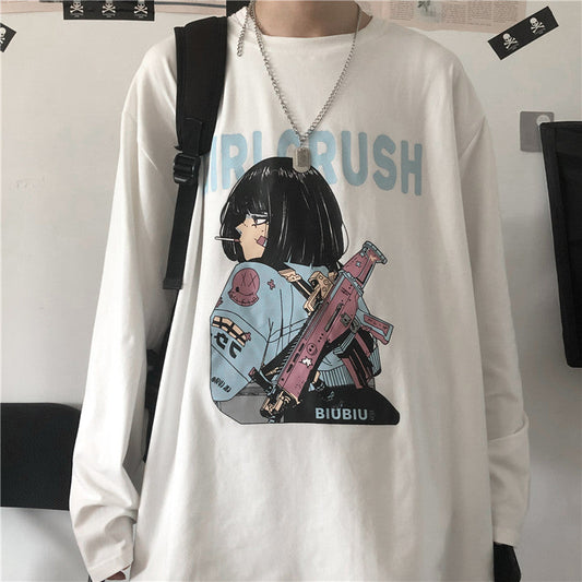Cartoon Print Bottoming Shirt Long Sleeves ER5827