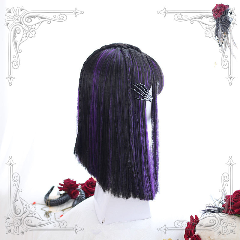 [@piaisevil] "LOLITA MIXED BLACK PURPLE STRAIGHT" WIG Y021707REVIEW