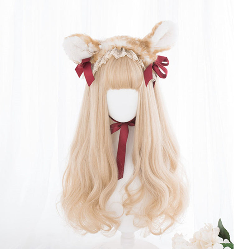 "LONG BLOND CURLY HAIR" WIG H081702