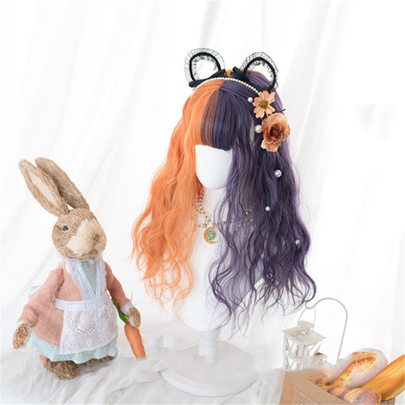 [Uoobox custom pre-sale] PURPLE ORANGE COLOR MATCHING LONG CURLY WIG UB3317