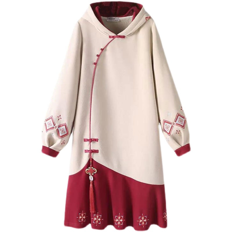 HANFU CHEONGSAM EMBROIDERED HOODIE UB3298