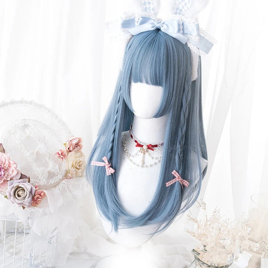 "BLUE LONG STRAIGHT" WIG D041518