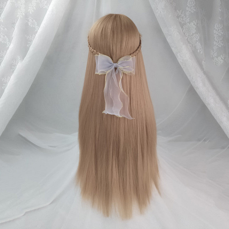 Natural Bangs Blonde Long Straight Wig ER5877