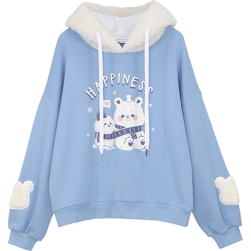 Polar Bear Snowman Hoodie UB3478
