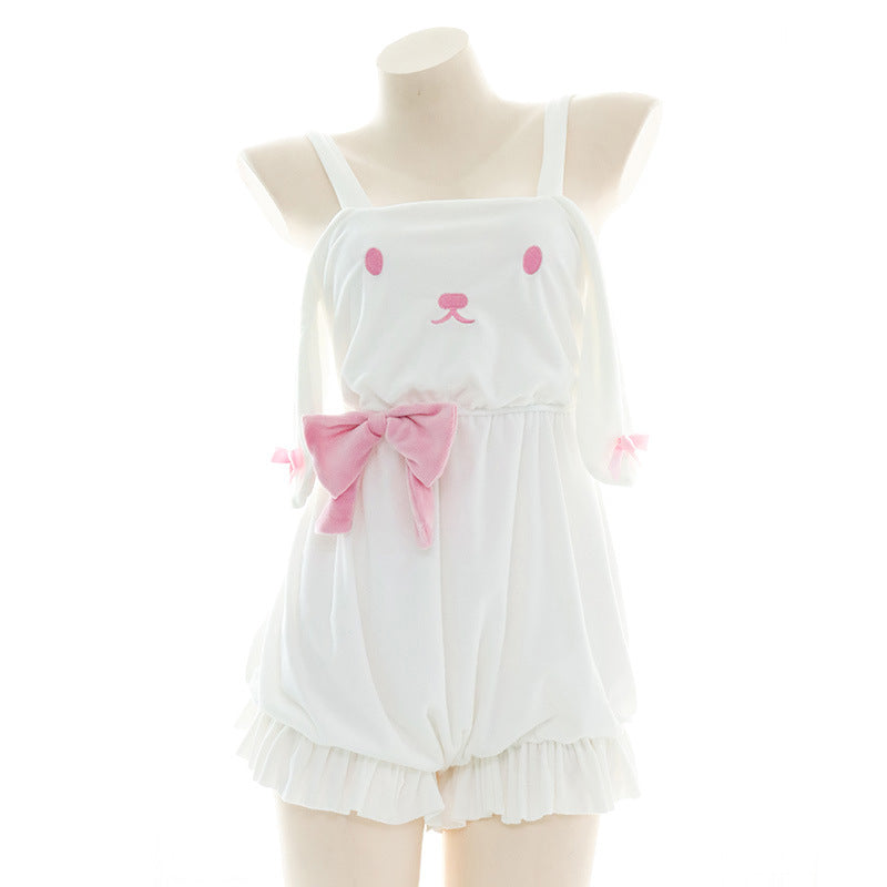 Cute Bow Bunny Pajamas Bodysuit UB6173