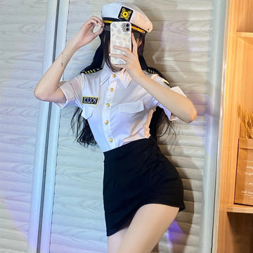 Cosplay Policewoman Character Stewardess Suit UB6207