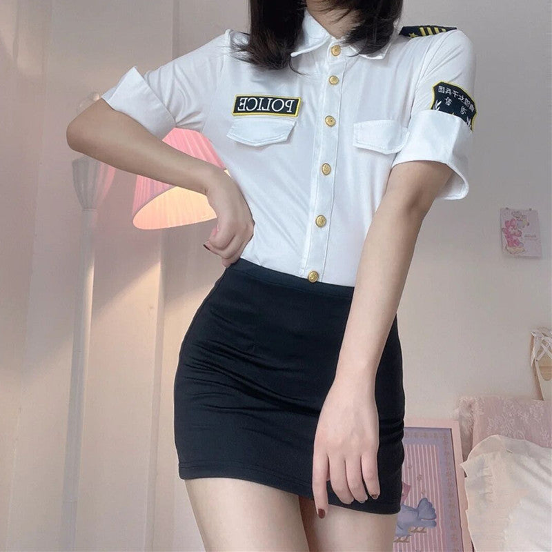 Cosplay Policewoman Character Stewardess Suit UB6207
