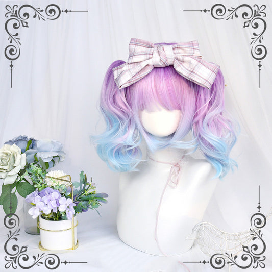 Gradient Blue Purple Double Ponytail Wig UB3238