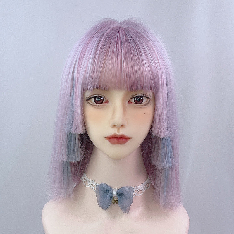 Pink Purple Princess Cut Short Wig ER5863