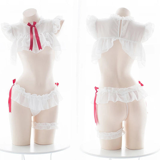 Chiffon Ruffled Underwear Set EV4094