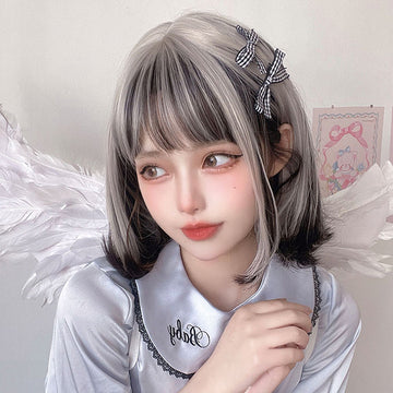 Angel | Black White Mixed Color Short Wig UB6400