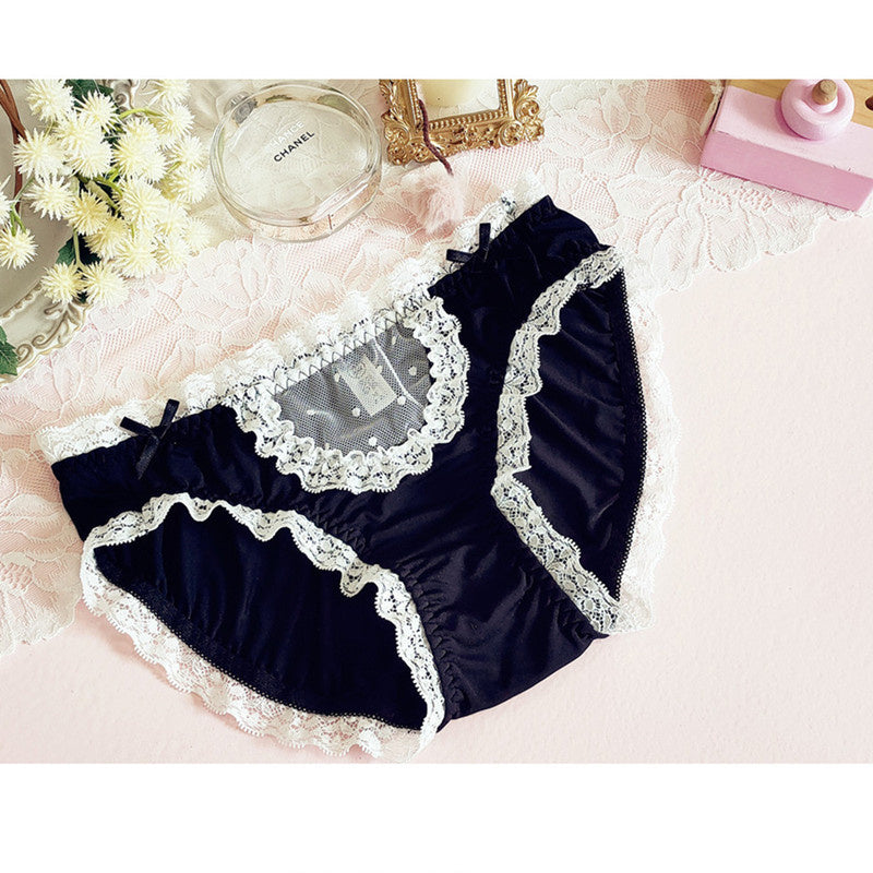 Black Maid Lace Lolita Lingerie Set UB6205