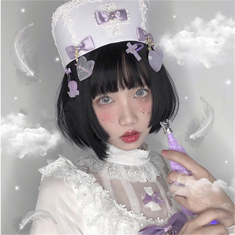 NATURAL BANGS BLACK SHORT WIG UB3212