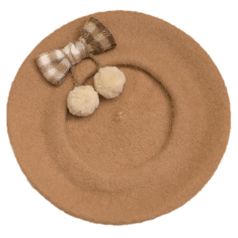 VINTAGE BIG BOW BERET UB3414