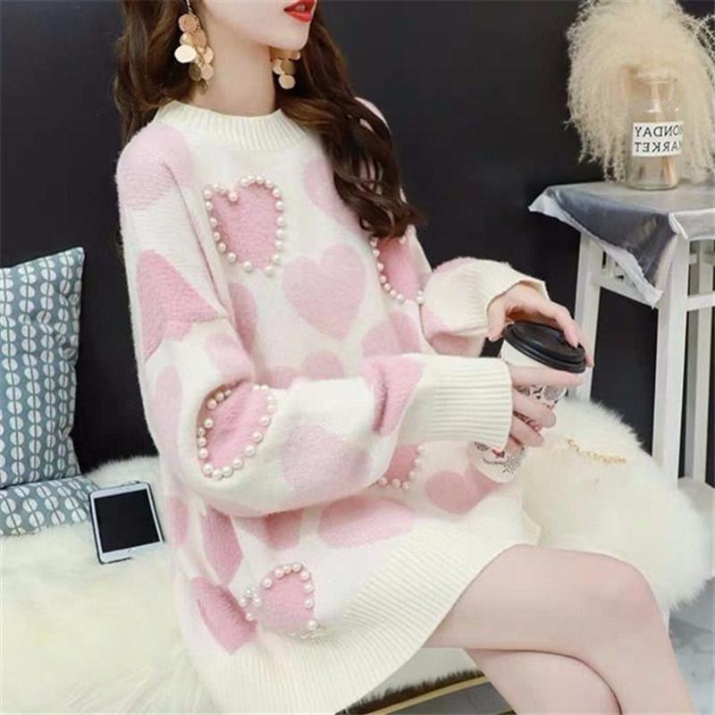[@0cmspring] LOVE PEARL PULLOVER SWEATER UB3153