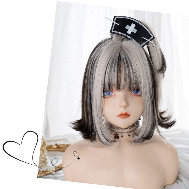 Angel | Black White Mixed Color Short Wig UB6400