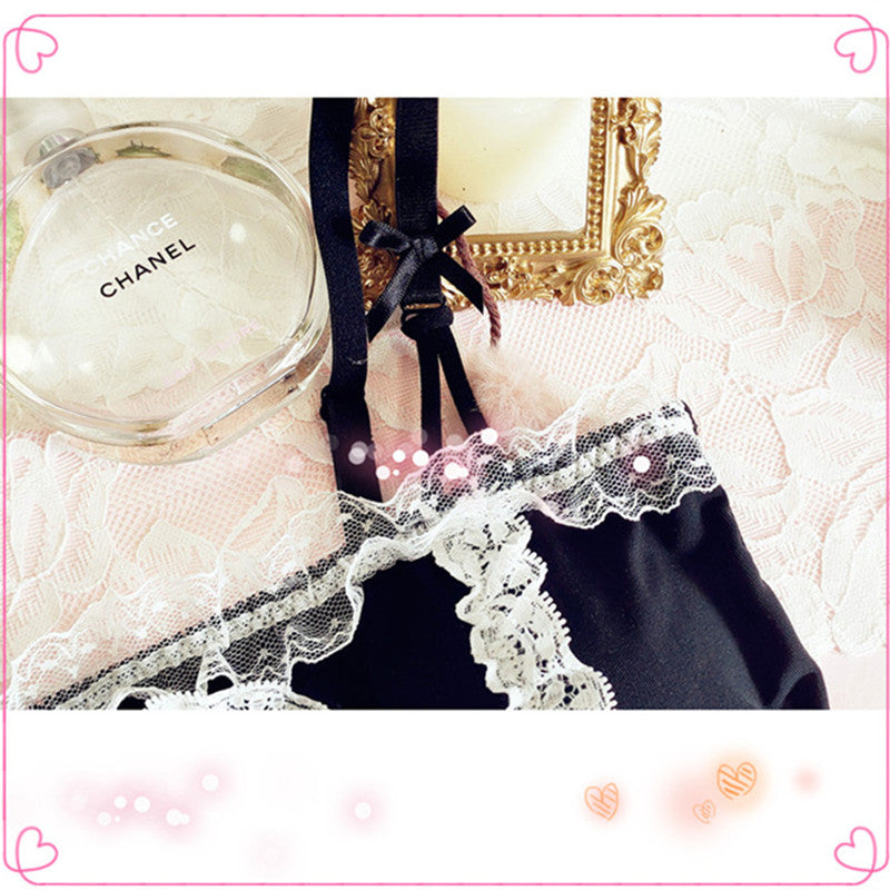 Black Maid Lace Lolita Lingerie Set UB6205