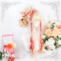 "Lolita Wig [ Sun ]- Mixed Golden Red Long Curly" Wig H040901