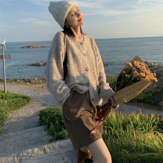 Fashion sweater shorts two piece set UB6162