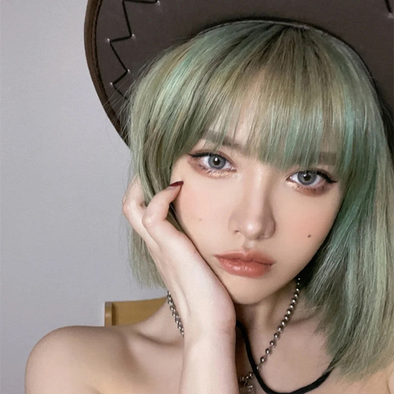 Grass Green Short Straight Wig UB3287