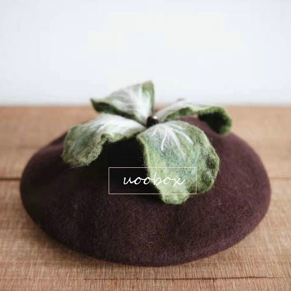 Love to eat cabbage-2021 new handmade wool beret UB3413