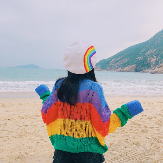 RETRO WILD RAINBOW BERET UB3424