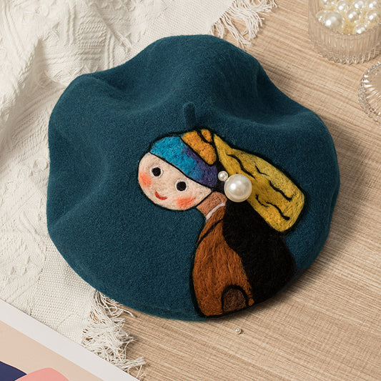 Girl with a Pearl Earring Beret UB3429