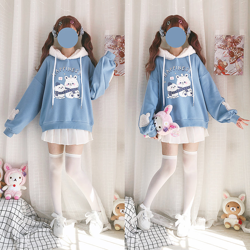 Polar Bear Snowman Hoodie UB3478