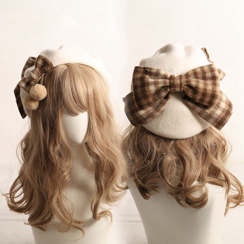 VINTAGE BIG BOW BERET UB3414