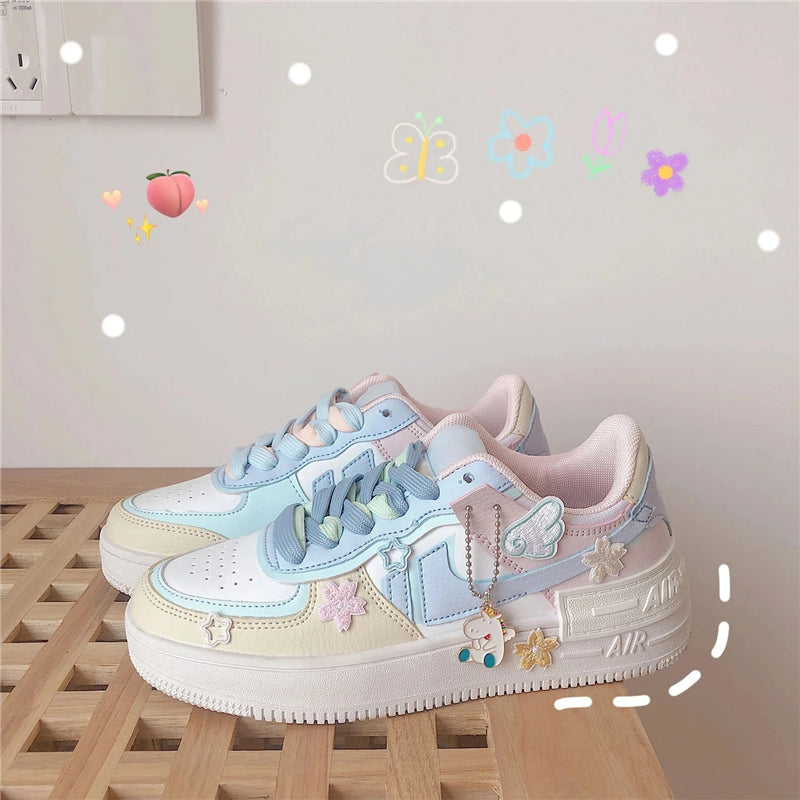 CUTE PASTEL BLUE PINK CASUAL SHOES UB2522