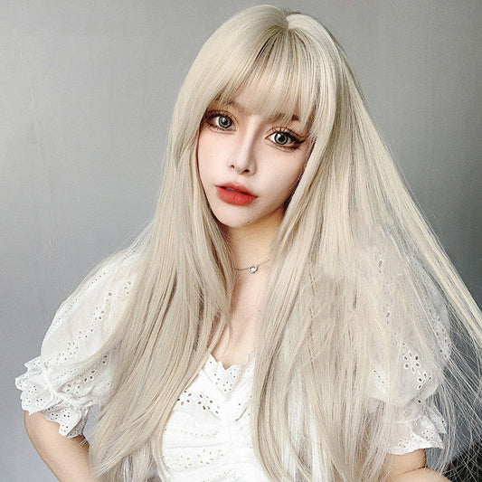 Natural Micro Curly Long Straight Wig ER5795