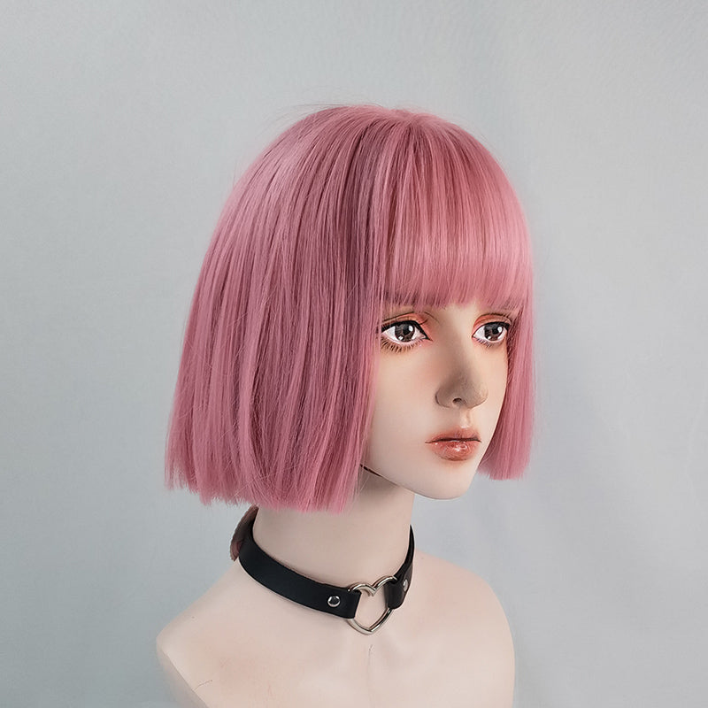 Lolita Pink Short Straight Hair Wig UB6124