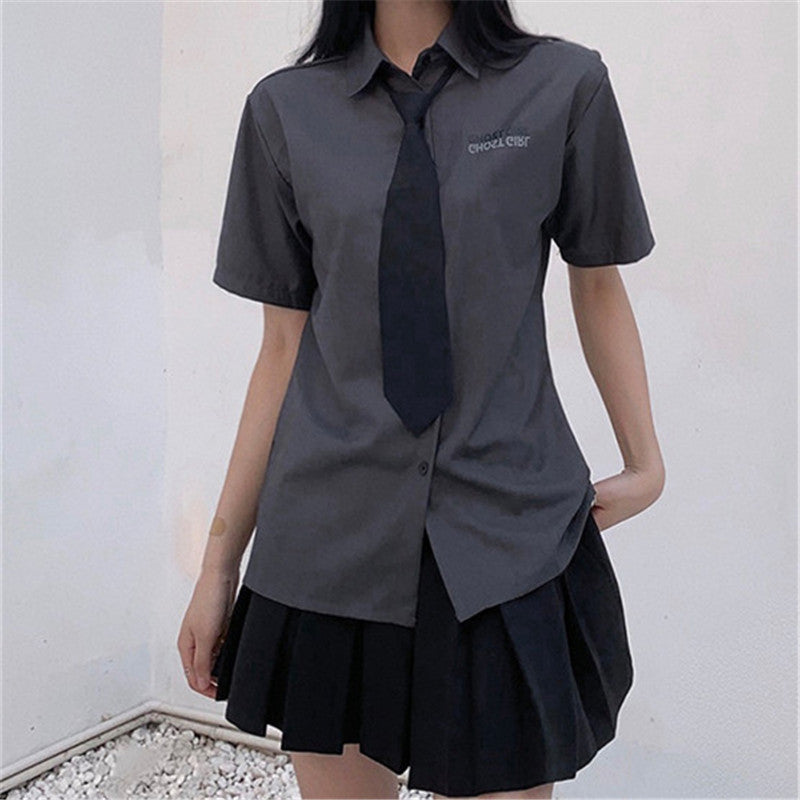 Grey Sweet Style Shirt ER5761